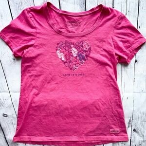 Nwot Women’s Medium Life Is Good SS Crusher TShirt